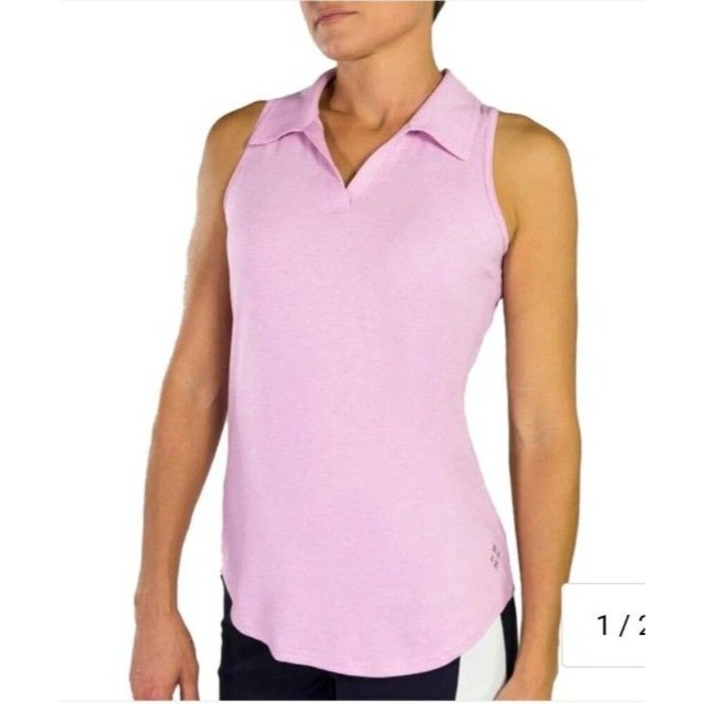 JoFit Tech Cutaway Golf Polo Bloom Pink Small S